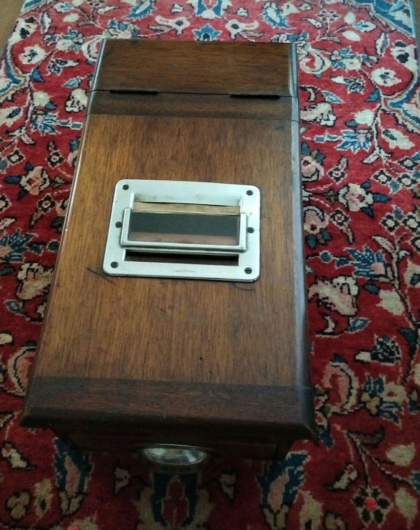 イギリスの古い木製レジスター　Cash Till