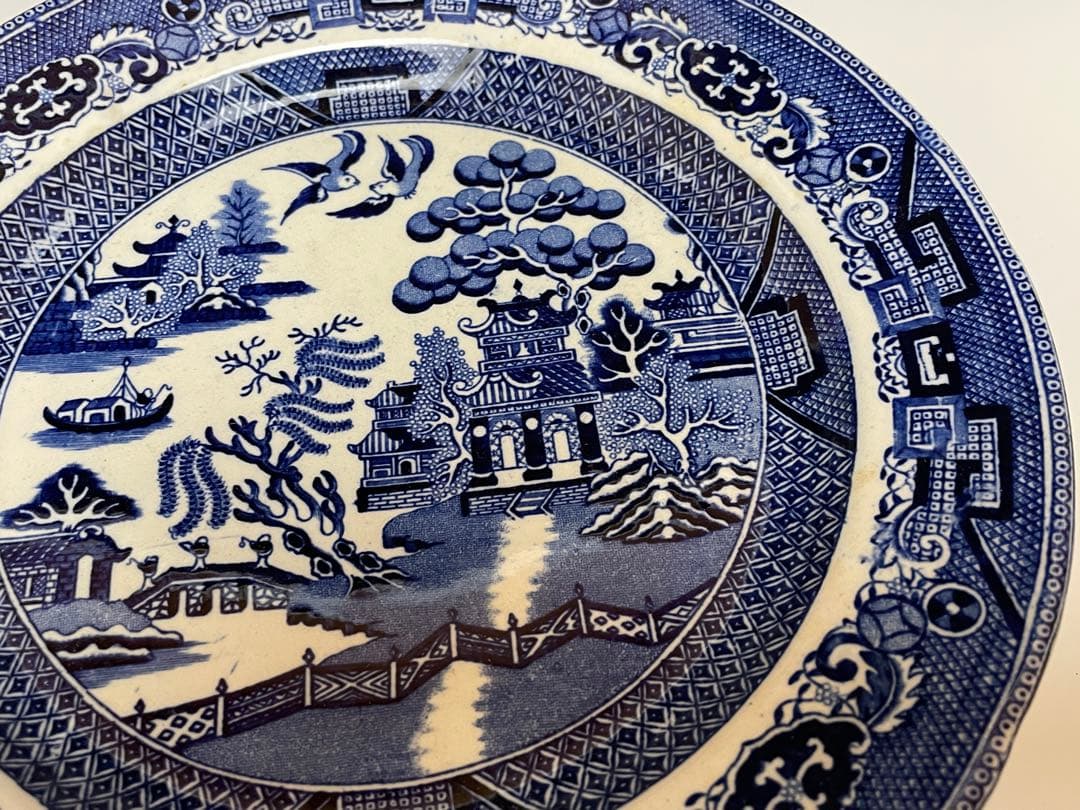 【洋食器】美しいデルフト　アンティーク　皿