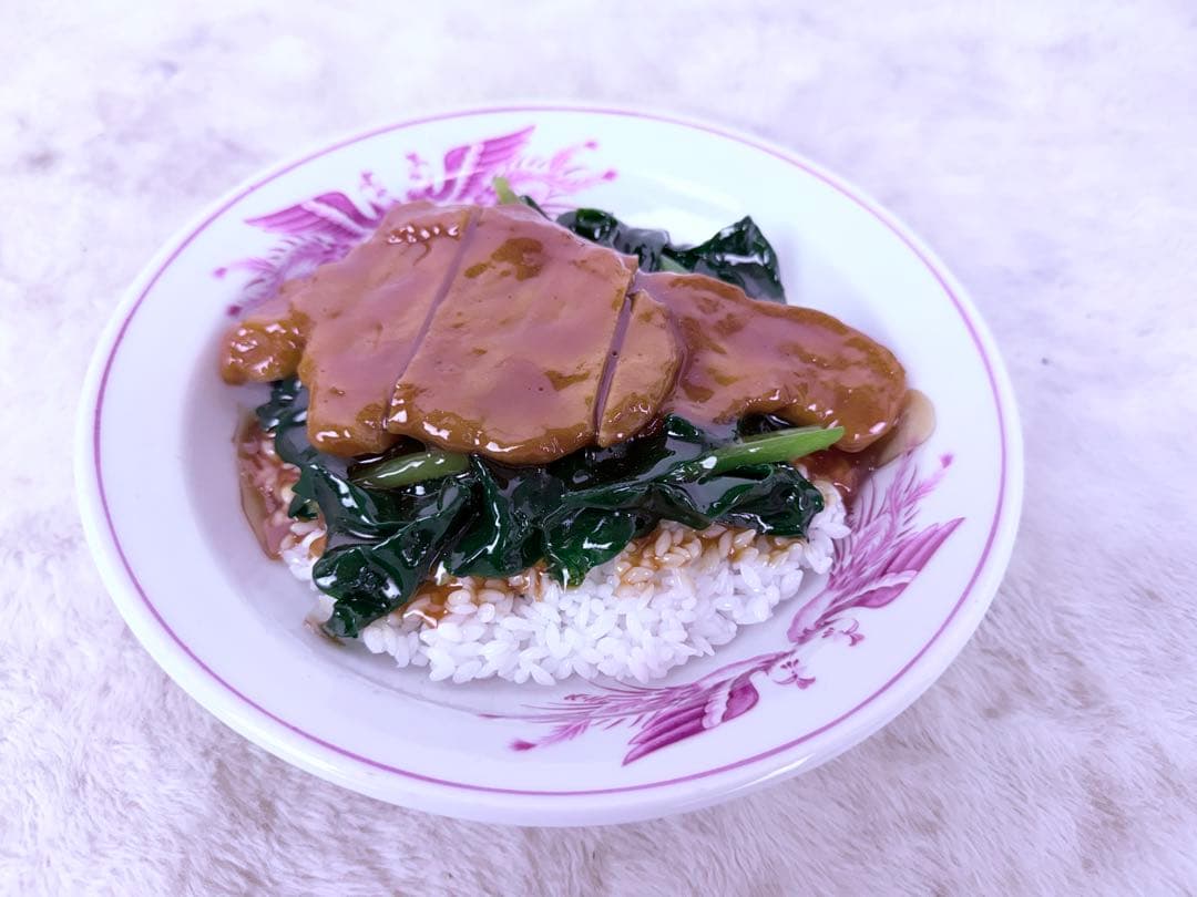 昭和レトロ 排骨飯 パイコーハン 食品サンプル 約21.5cm