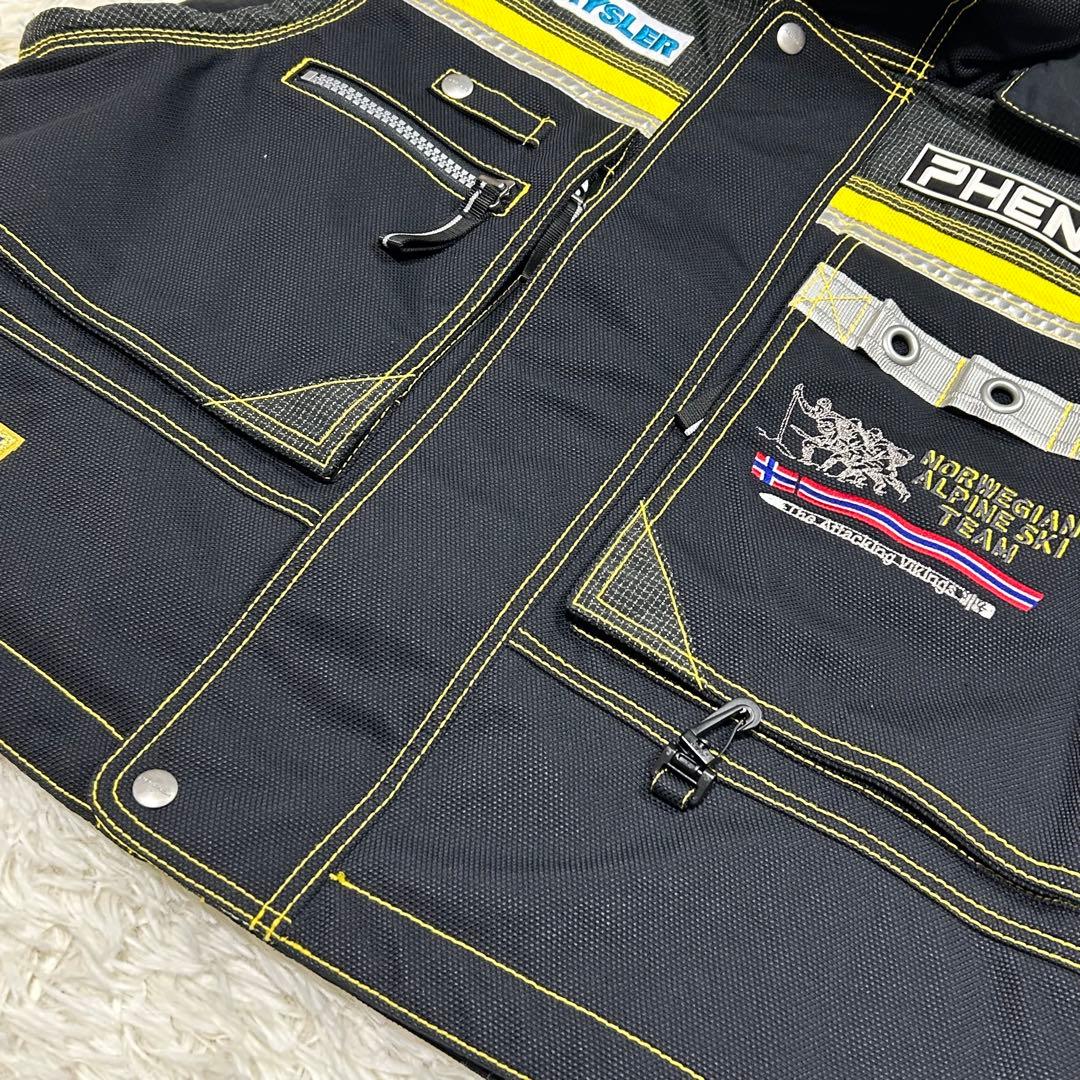 極美品 フェニックス スキーウェア ベスト L 黄色 3点セット FSG1026