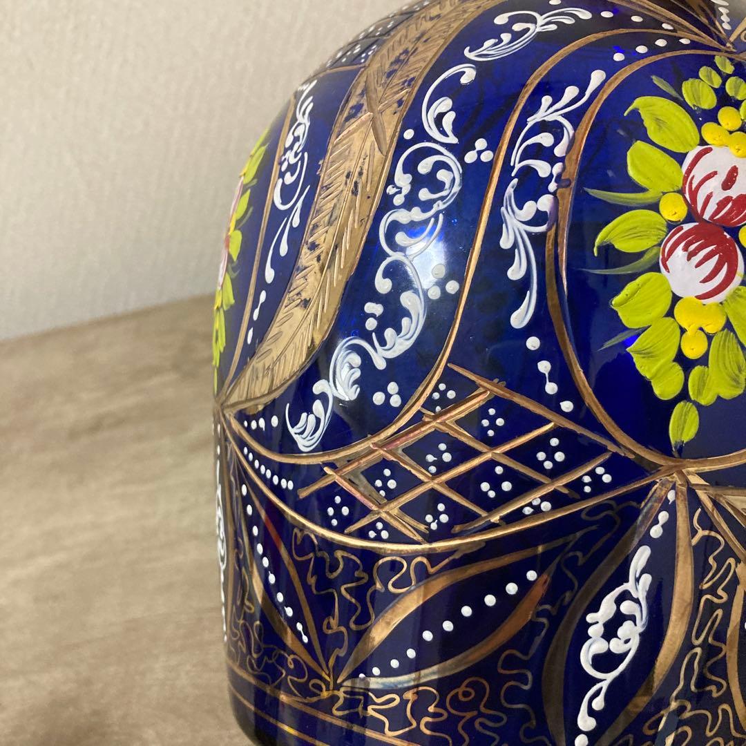 ボヘミアングラス　デキャンタ　珍品　特大　切り子　ヴィンテージ