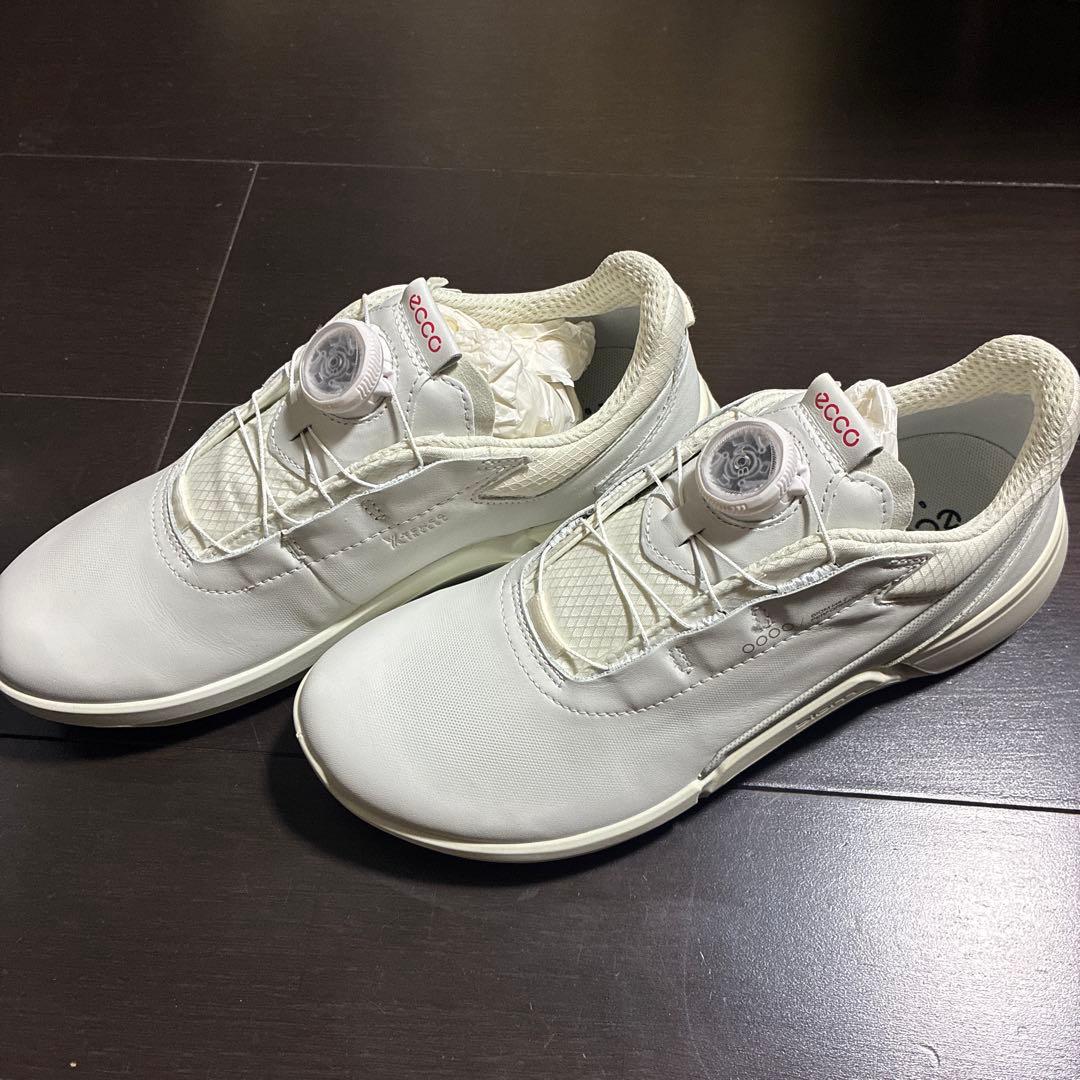 新品‼️ECCO ゴルフシューズ ホワイト BOA