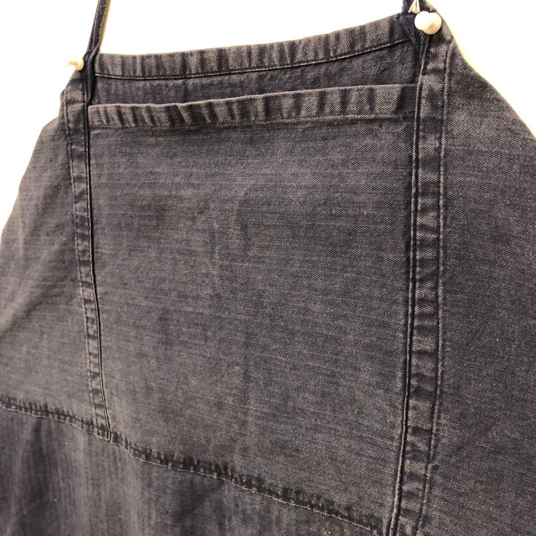 【ユーロ古着】ユーロワーク ヘリンボーン エプロン