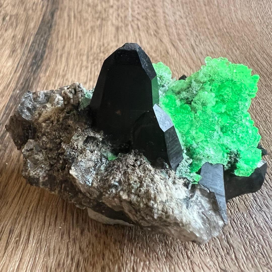 ハイアライトオパール スモーキークォーツ 共生 鉱物 標本 原石