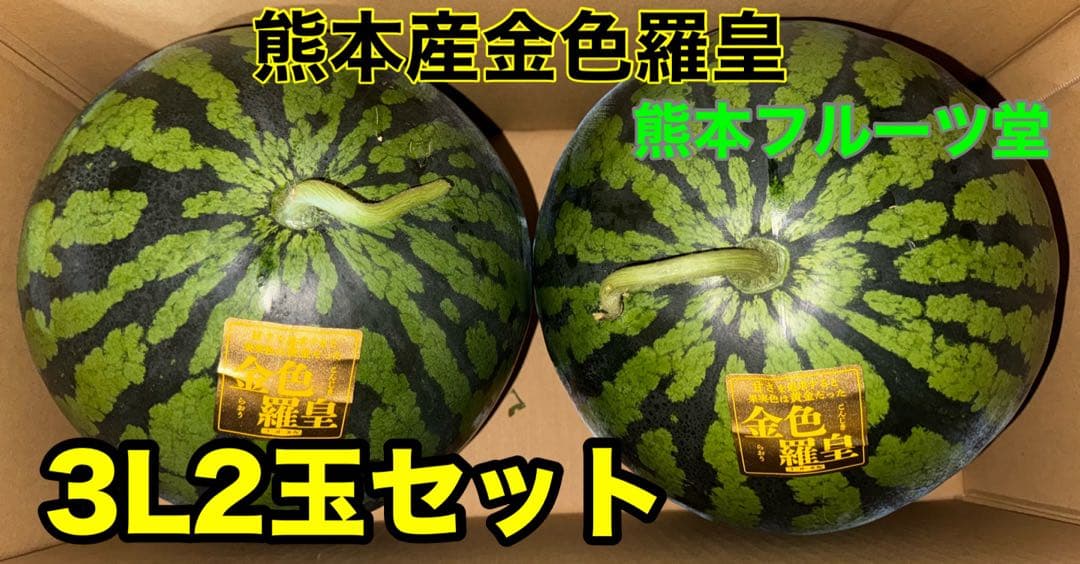 劇的に美味い！熊本産【金色羅皇】秀品3L2玉セット（17〜19k箱込）かめまる堂