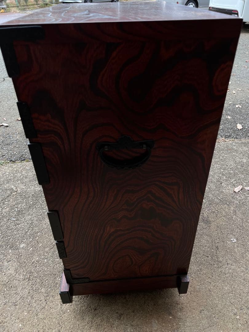 岩谷堂箪笥 車箪笥 チェスト 伝統工芸 極上品 欅材漆塗り　鉄金具　時代箪笥