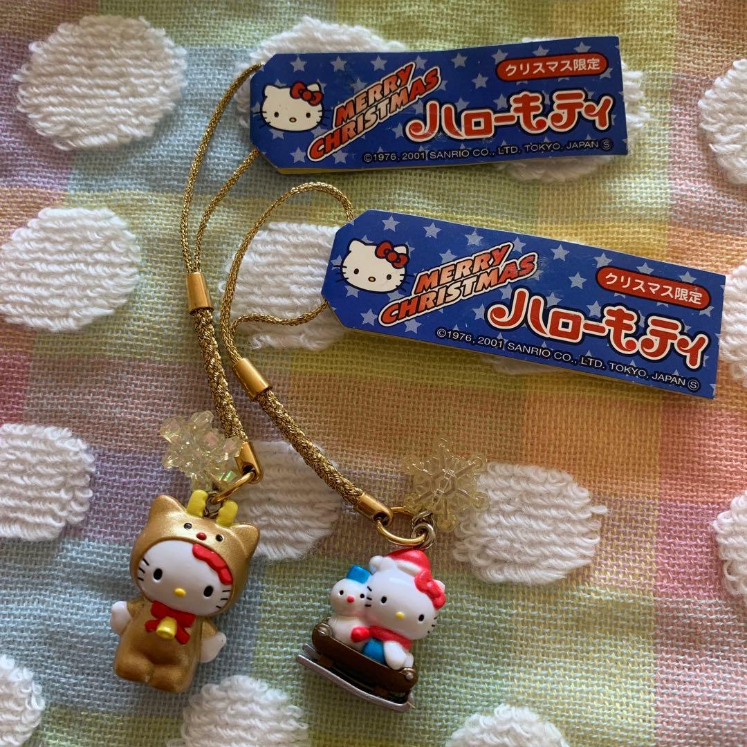 激レア◆ハローキティ　クリスマス限定 根付け　2種類セット　Sanrio