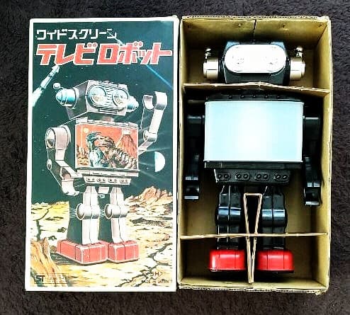 昭和　激レア　ブリキ　ロボット　ワイドスクリーンテレビロボット
