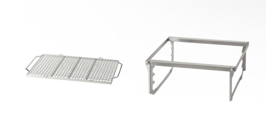 スノーピーク　焚火台Ｍ用　焼きアミ & グリルブリッジ