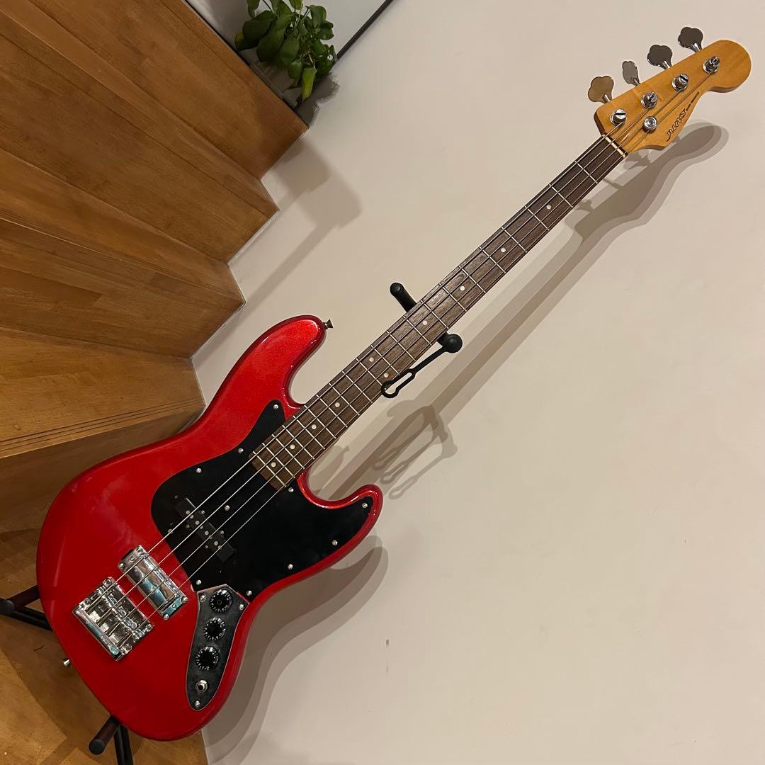 Juno ジャズベースタイプ赤メタリック　リアピックアップハム化‼︎‼︎