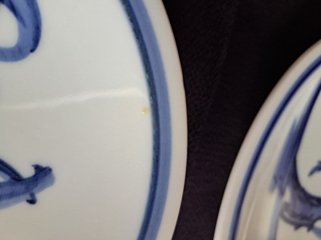 【人間国宝】富本憲吉　平安陶苑　染付　柳絵　六客　②