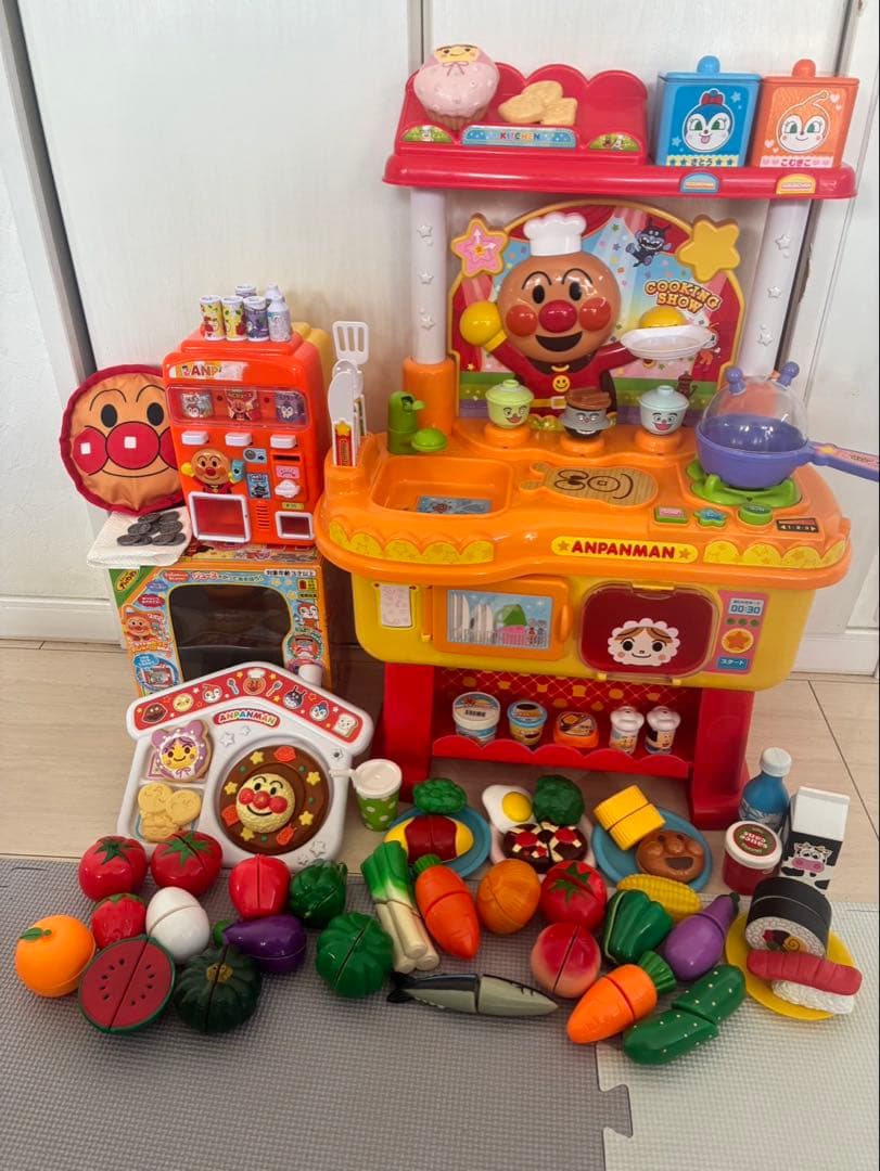 アンパンマン　お料理ショー　キッチン　レジ　おままごと　まとめ売り