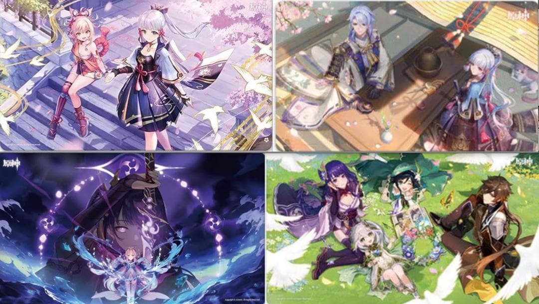 【正規品】原神 ラバーマット ８種セット ナヒーダ 虚空の鼓動 薔薇と銃士 他