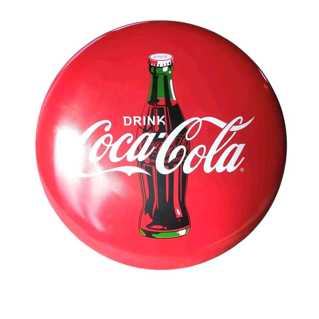 【希少品】コカ・コーラ　丸型　壁掛け　ホーロー看板　アンティーク　レトロ