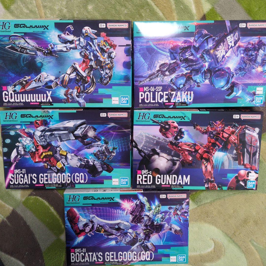 HG ガンダム　ジークアクス　軍警ザク　ゲルググ　赤いガンダム　ボカタ　ガンプラ