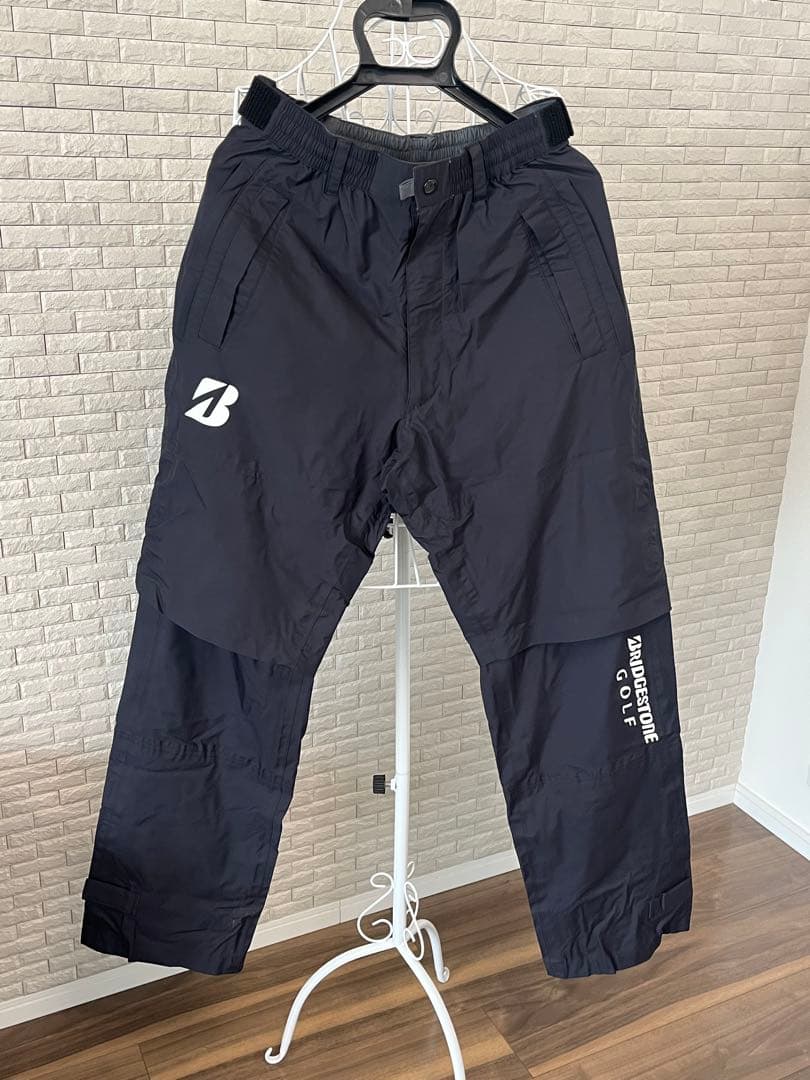 美品 BRIDGESTONE GOLF レインウェア ブラック/レッド