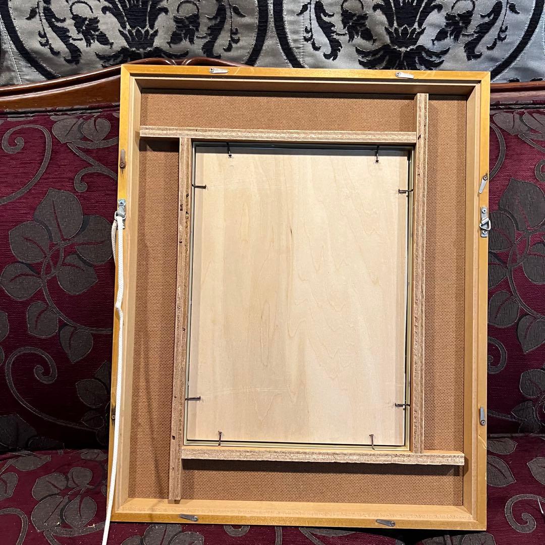 佐伯久 臈纈画 雲鶴　壺　額装 絵画　Japanesetraditional