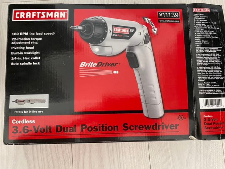 クラフツマン Craftsman 3.6 Volt Screwd