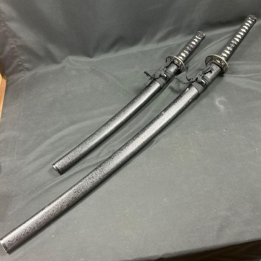 a*o様 波紋模様　居合刀2本セット　黒色鞘