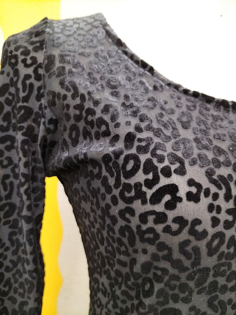 フラメンコ　ワンピース　黒ワンピースのみ販売　ベロアフロッキー加工