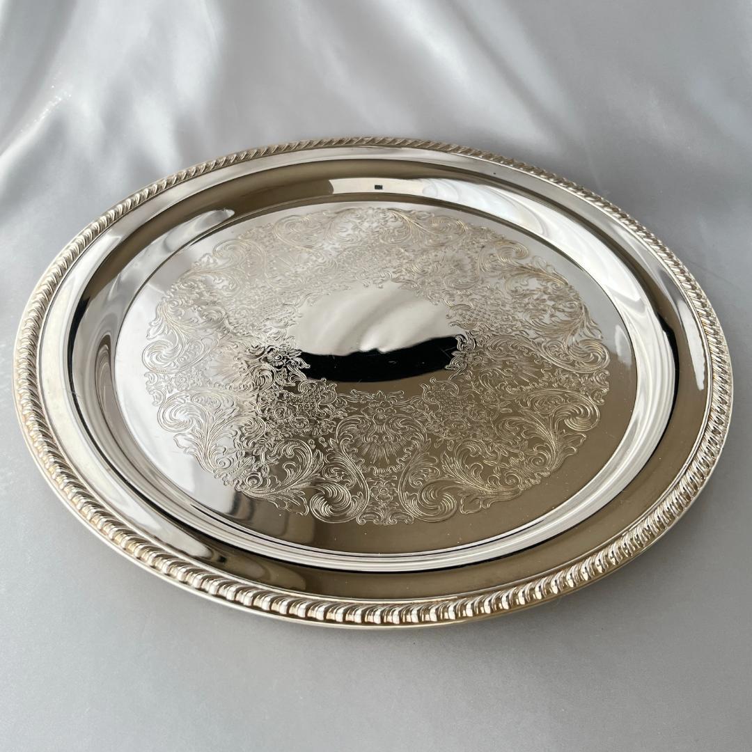【INTERNATIONAL SILVER】ギャラリートレー 38cm