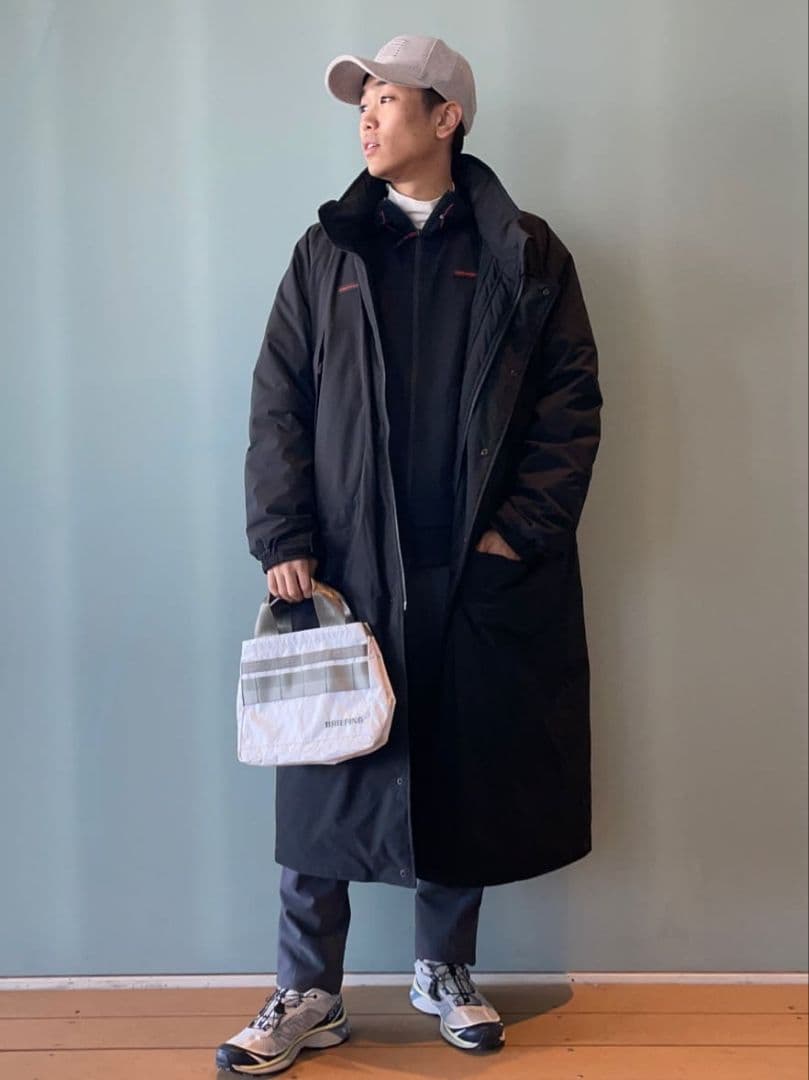 ブリーフィング ダウンベンチコート　ブラック　ヒーター付き温度調節