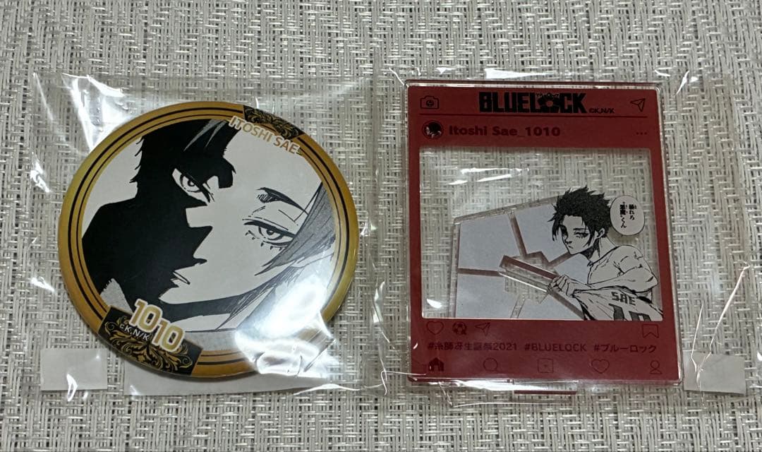 ブルーロック　糸師冴　バースデー缶バッジ　アクスタ　プリカフェ