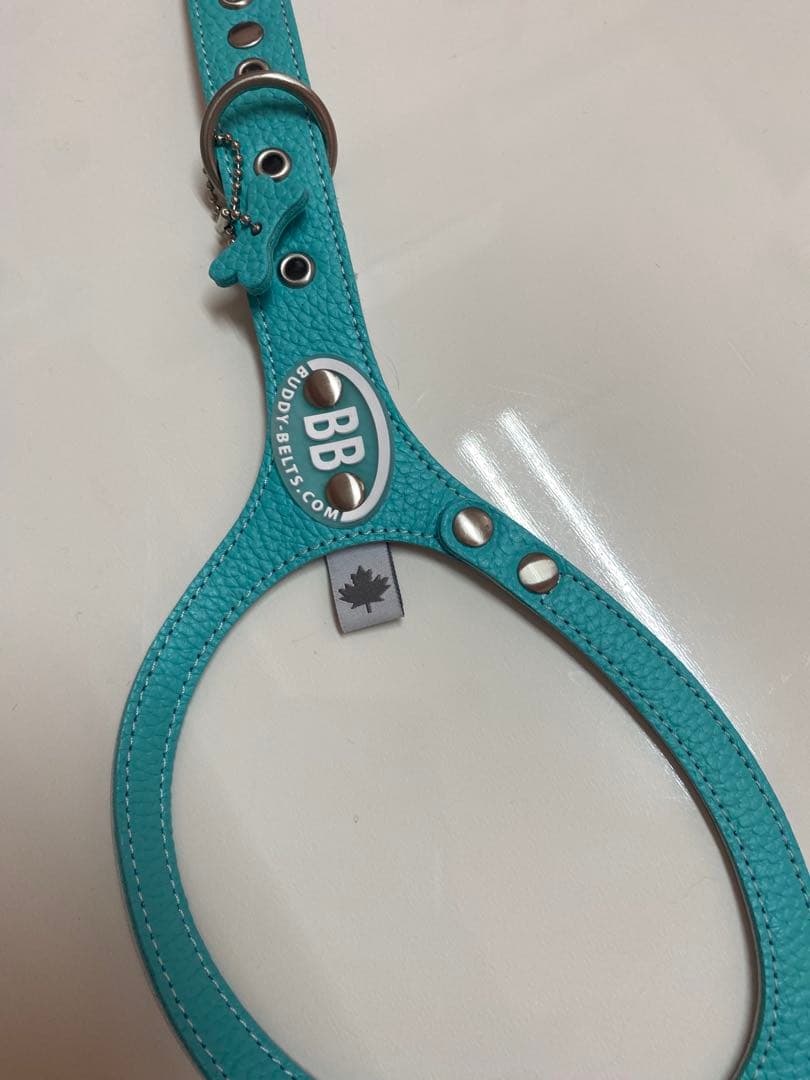SU　バディーベルトロビンズエッグブルーレザーハーネス 6号
