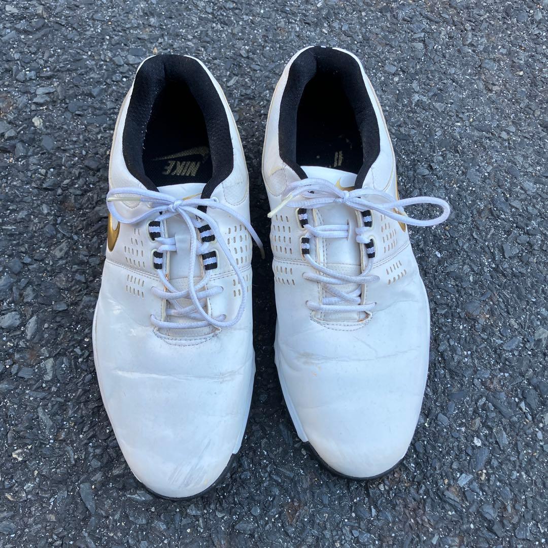Nike ゴルフシューズ ホワイト ゴールド 26.0cm