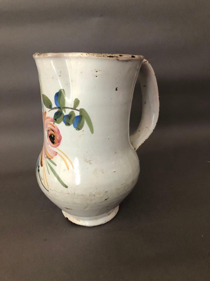 スペイン骨董　マニセス焼　水差し　アンティーク