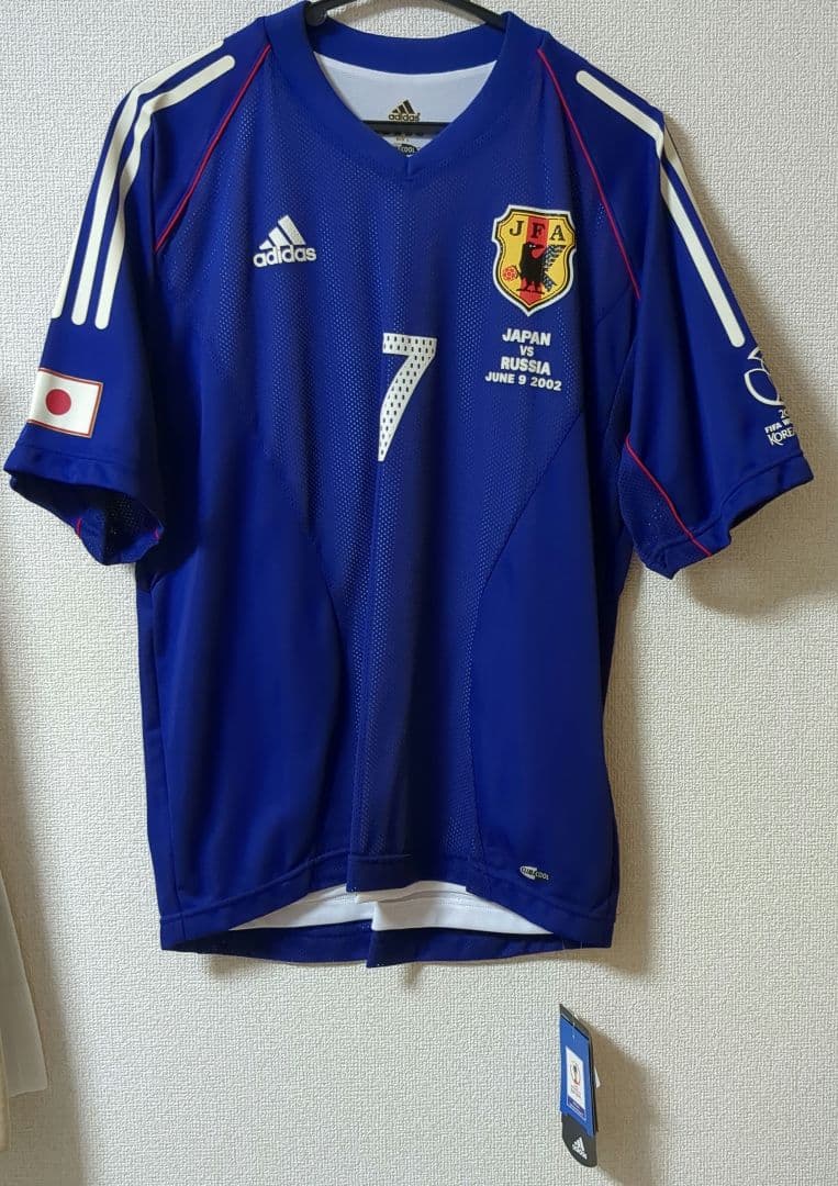 日本代表　2002年　中田英寿　オーセンティック　ユニフォーム　 タグ付き