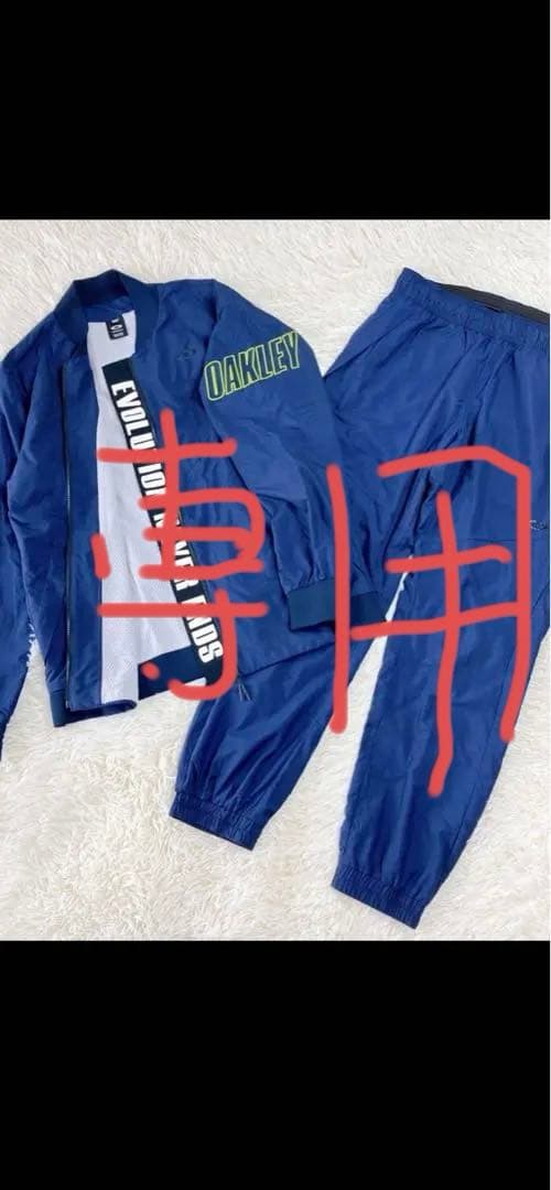 ✨大きめ2XL✨OAKLEY オークリー　セットアップ上下　ビッグロゴ　秋冬　紺