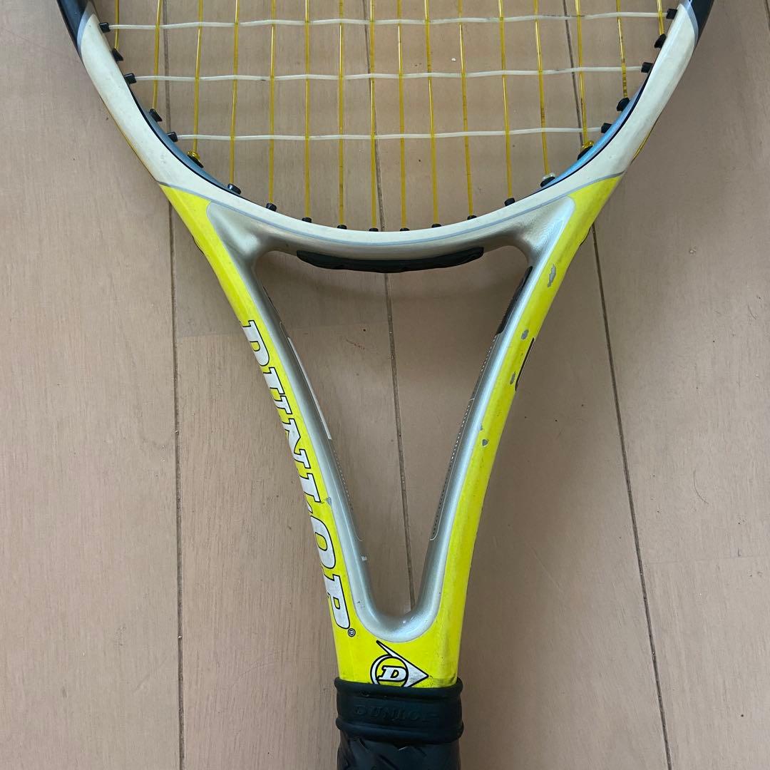 【安心メルカリ便】ラケット2本　ダンロップ　黄色　カバー付き