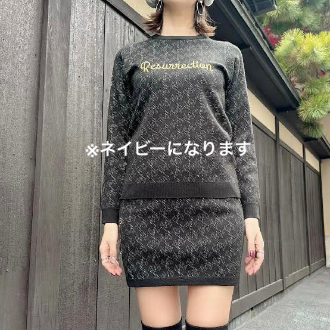 Resurrection セットアップ ニット ネイビー レディースS