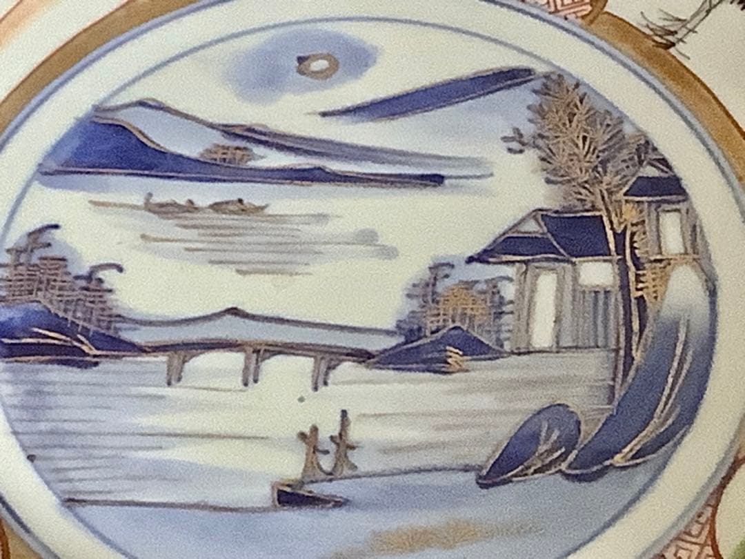 古伊万里　色絵　錦手　二重高台　大きな鉢