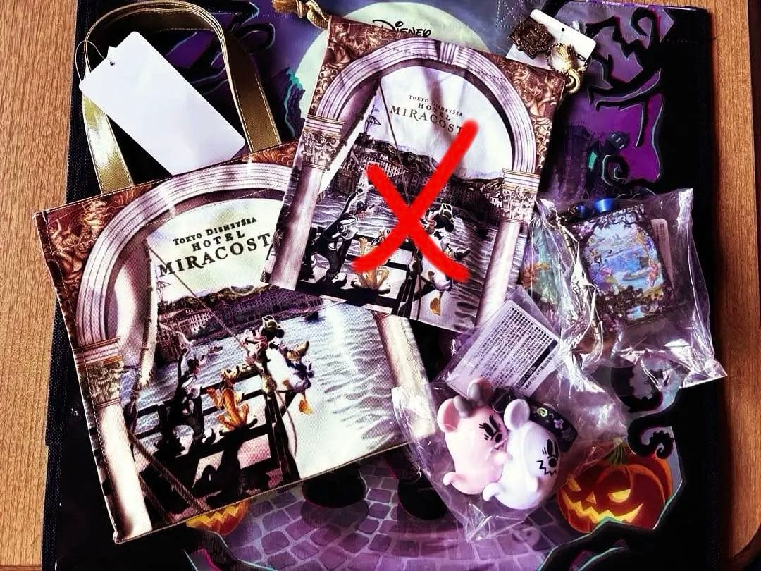 ディズニーハロウィン2025トートバック、ミラコスタ限定バック等5点セット