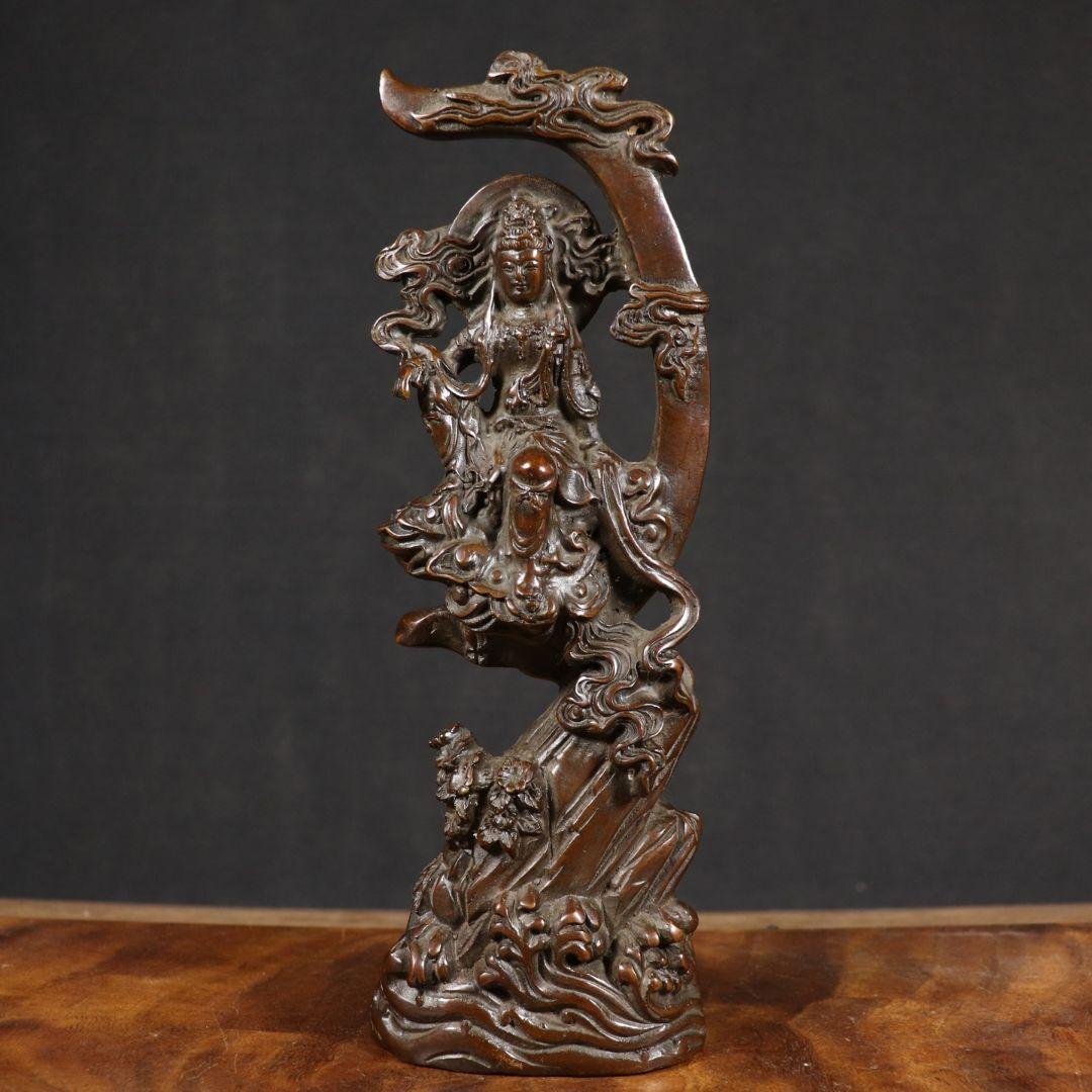 仏教美術 仏像 観音菩薩 自在観音家 仏堂 供養 銅製品 工芸品 置物