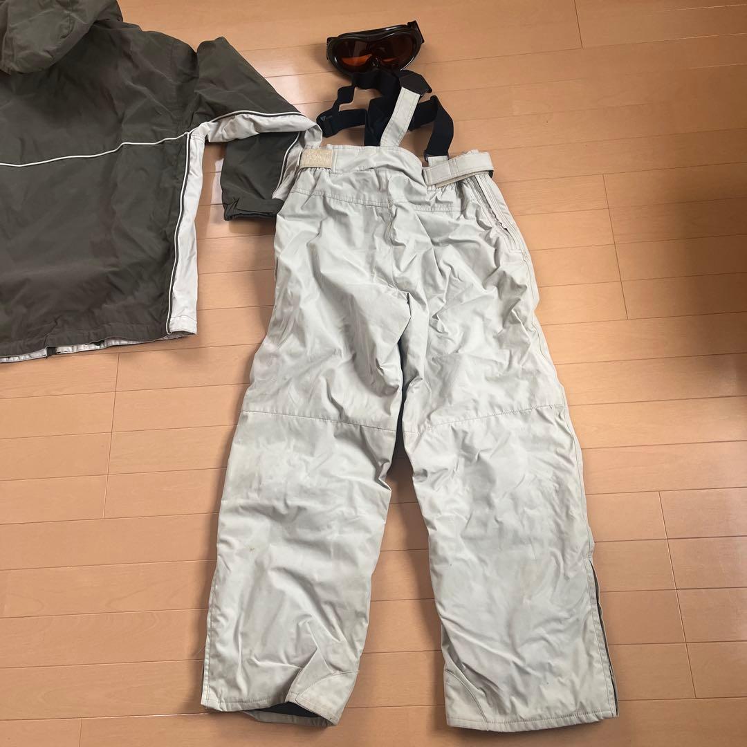 Difender スノーボードウェア 上下セット　カーキ　ゴーグル付き