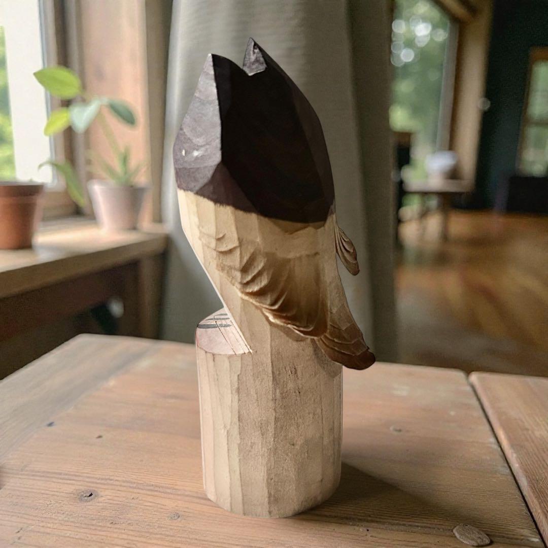 古玩 山形県米沢市 郷土玩具 笹野一刀彫 ミミズク 廃盤品 民藝 農民美術