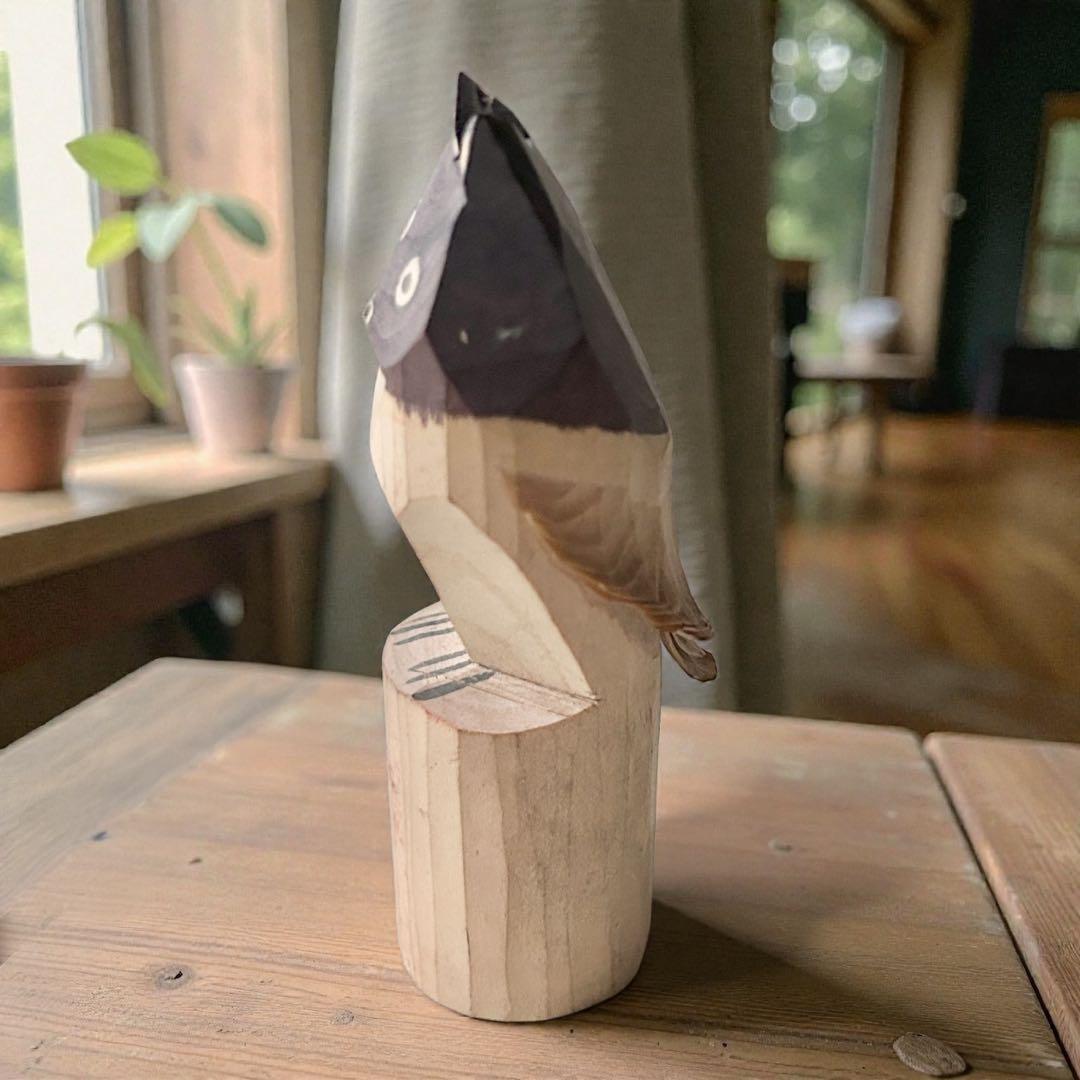 古玩 山形県米沢市 郷土玩具 笹野一刀彫 ミミズク 廃盤品 民藝 農民美術