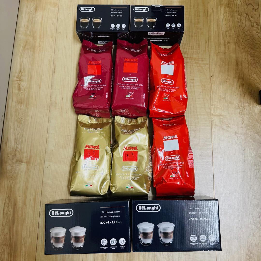 デロンギ De'Longhi コーヒー豆　グラス セット