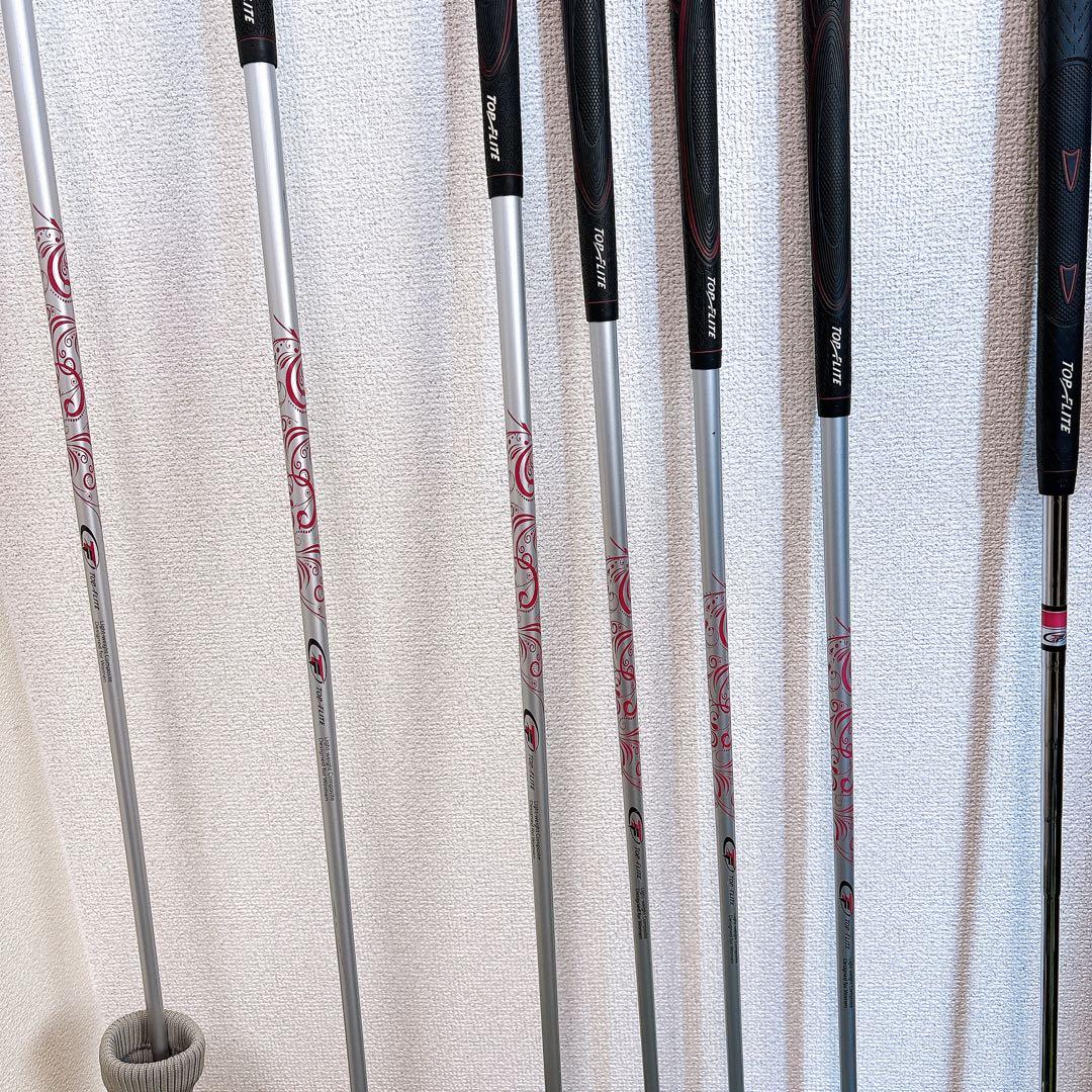 レディースゴルフクラブセット　トップフライト　7本　可愛いキャディバッグ付き