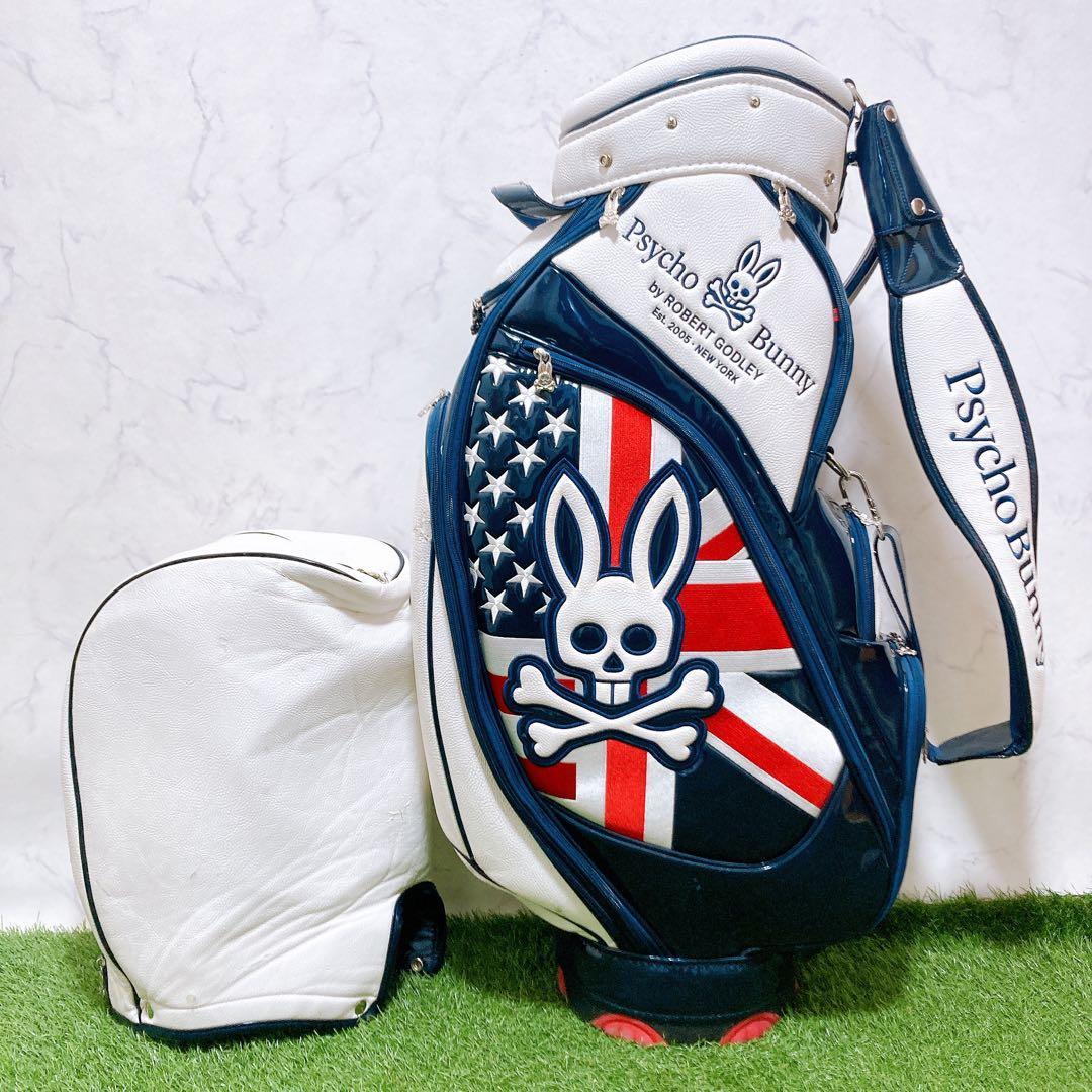 M サイコバニー　ゴルフクラブケース　キャディーバッグ　トリコロール　9型