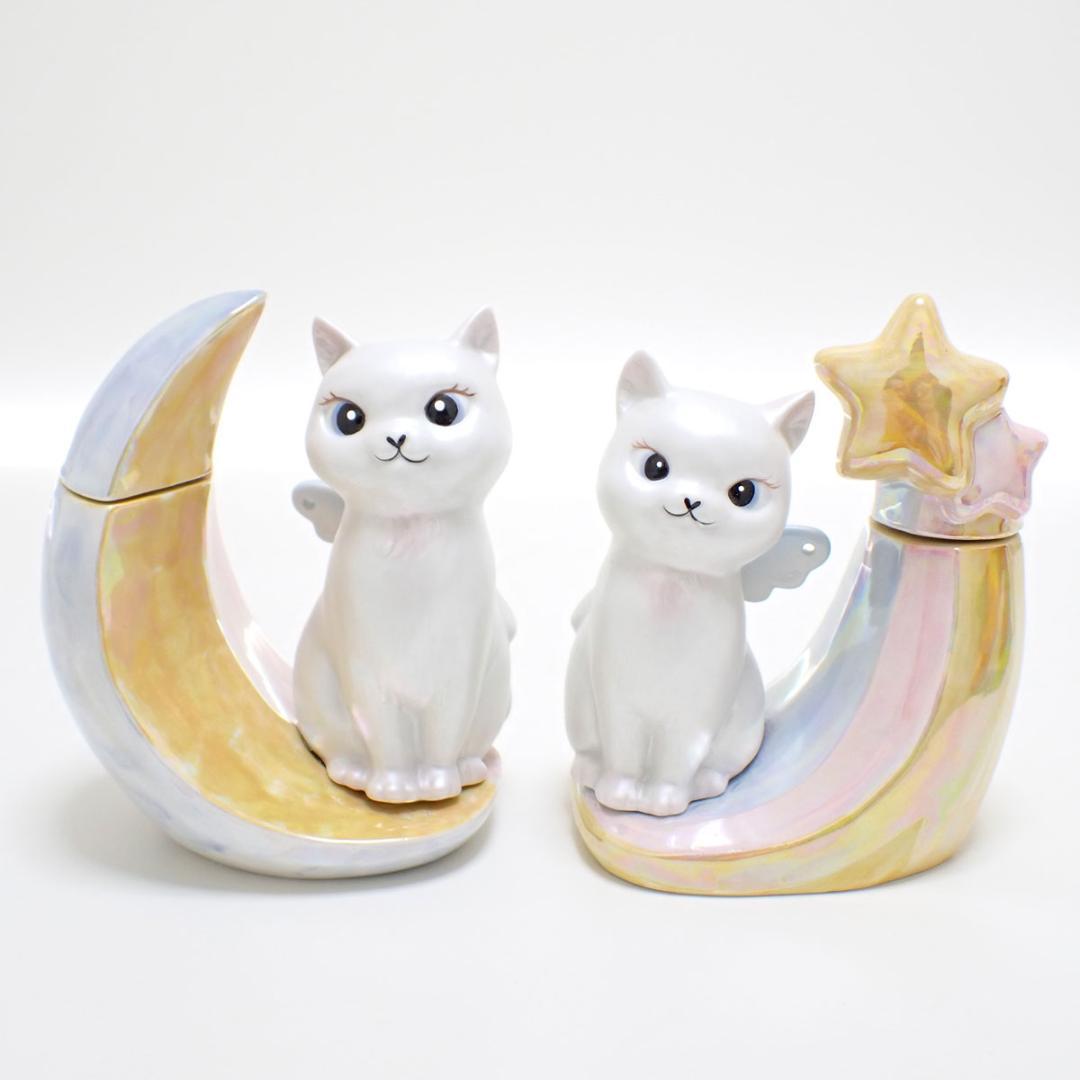 CE443 トゥインクル キャッツ デキャンタ スター＆ムーン 未開封 陶器
