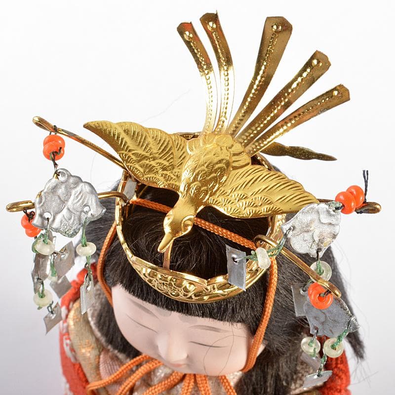 伝統工芸　真多呂作　木目込み人形　古今人形　雛人形　立雛　共箱　V　R5713