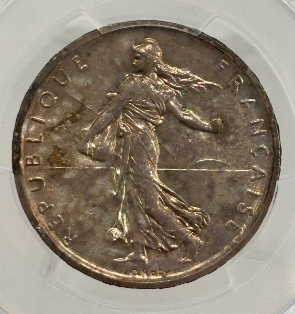 1960年 フランス 5フラン銀貨 未流通 PCGS西トーン❗️