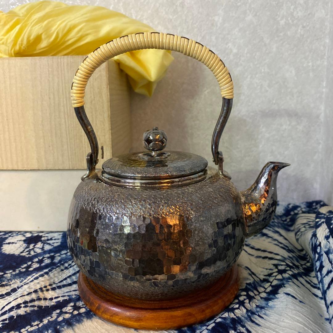 銀川堂　洋銀　湯沸　水注　茶道具