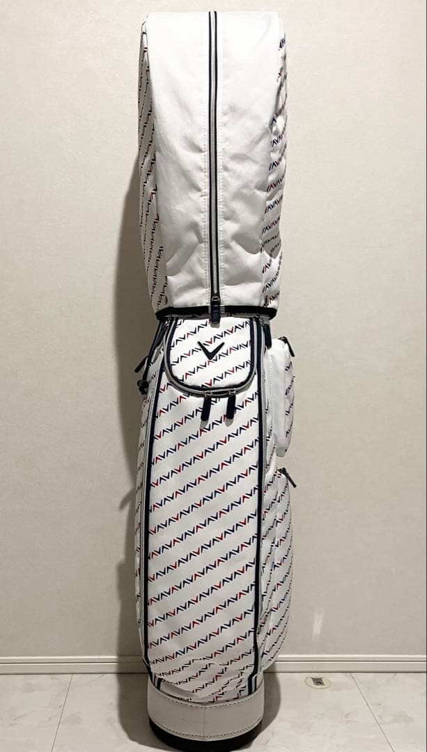 【美品】キャロウェイ ゴルフ キャディバッグ V字グラフィック柄 巾着ポーチ付き