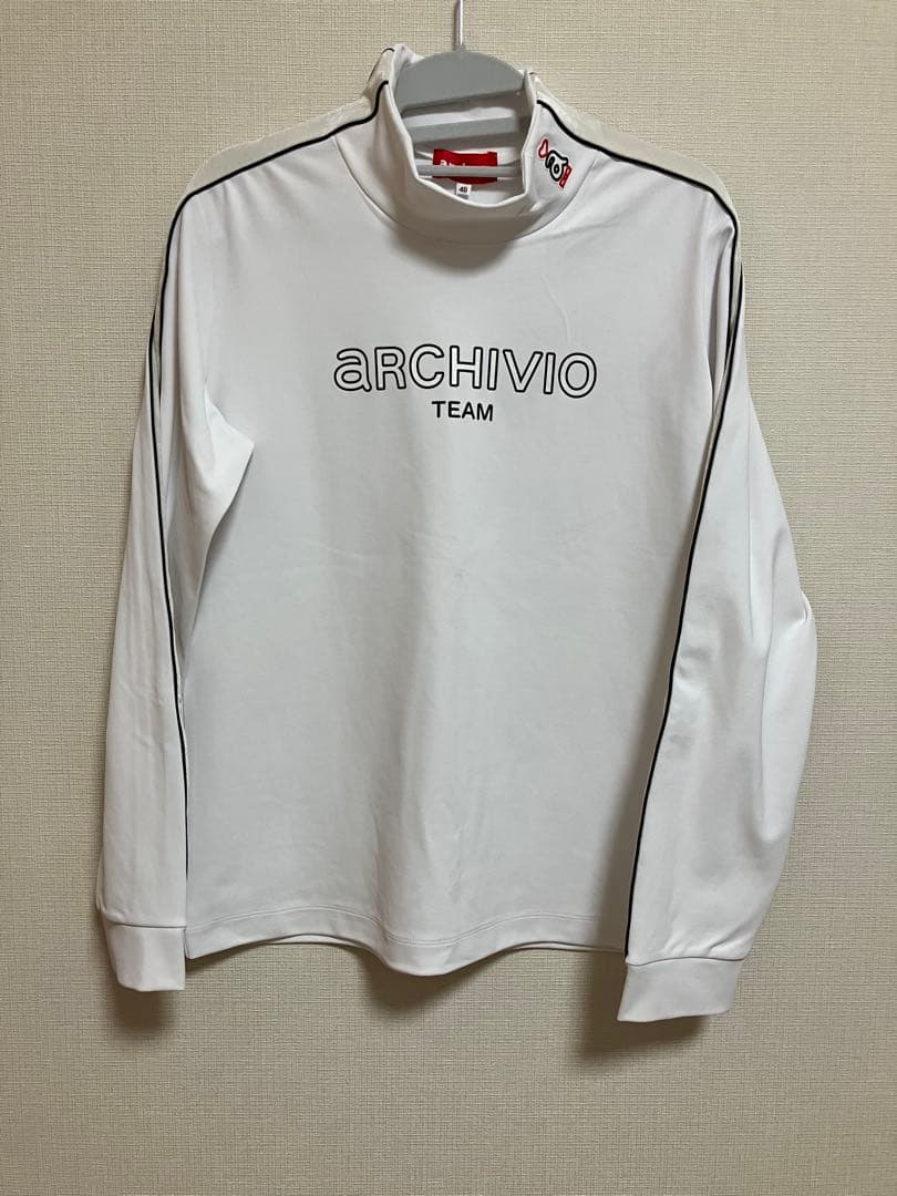 【タグ付き未使用品】ハイネックシャツ 40 ホワイト