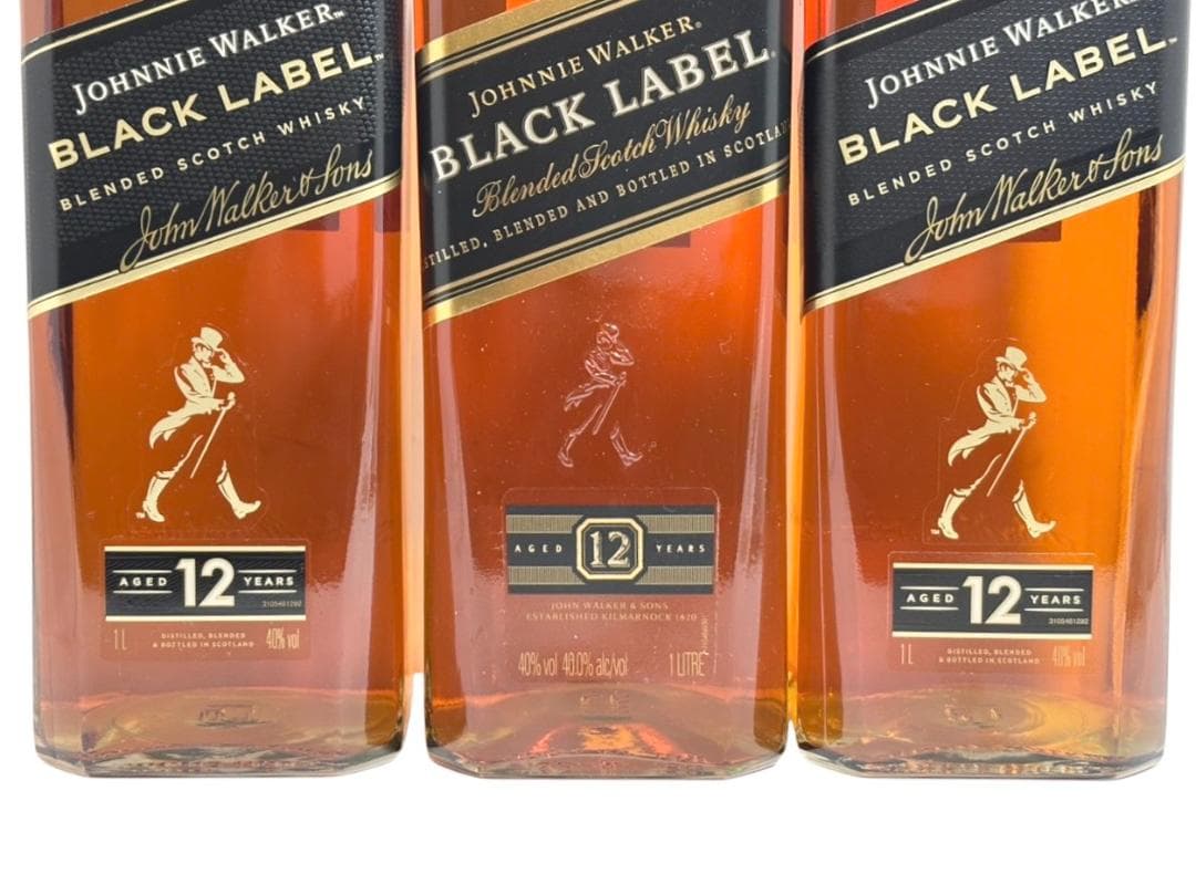 ジョニーウォーカー ウイスキー 12年 1,000ml × 3本セット